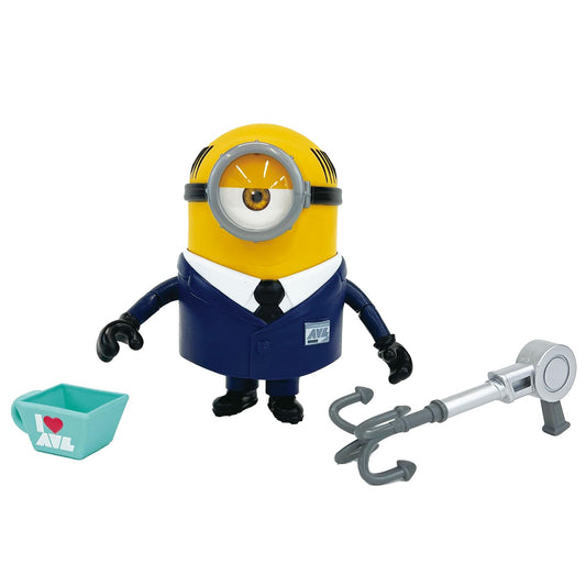Minions Despicable Me 4 Despicably Deluxe Collectible 5.5 inch/14cm Figure AVL Agent Mel Figure Large Highly Detailed Toy Figure with Display Box