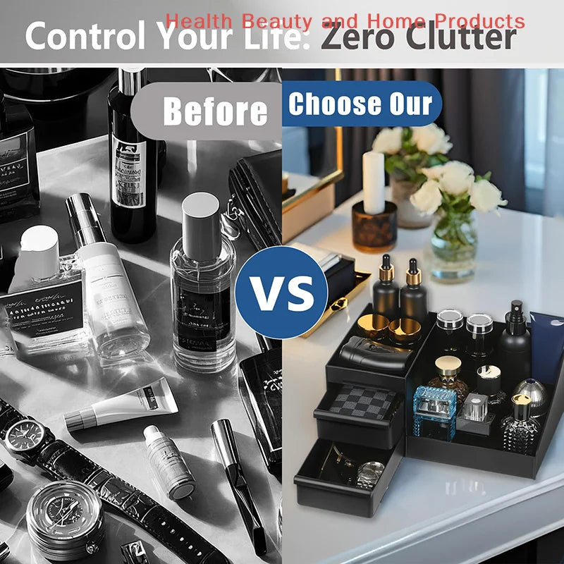 Cologne Organizer For Men, Perfume Stand, Cologne Holder For Dresser, Bathroom Countertop Organizer With Drawers