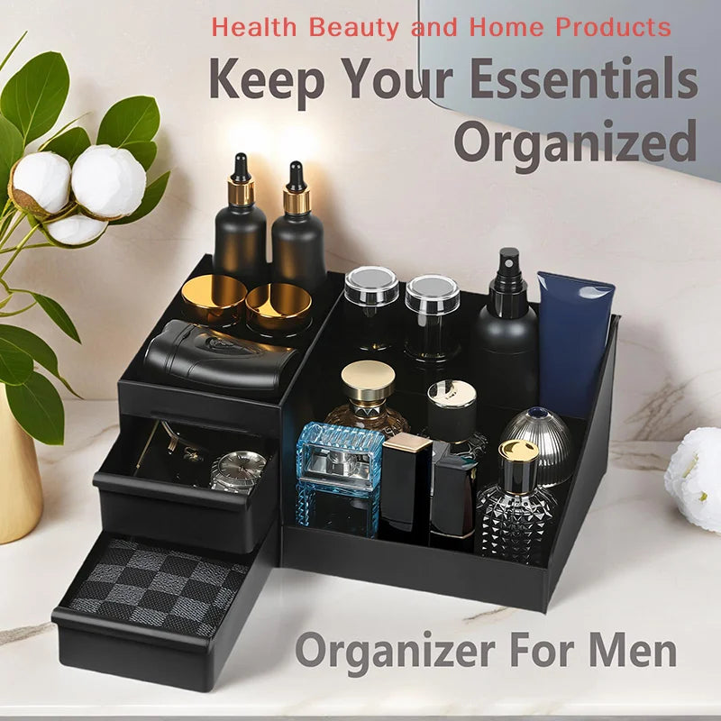 Cologne Organizer For Men, Perfume Stand, Cologne Holder For Dresser, Bathroom Countertop Organizer With Drawers
