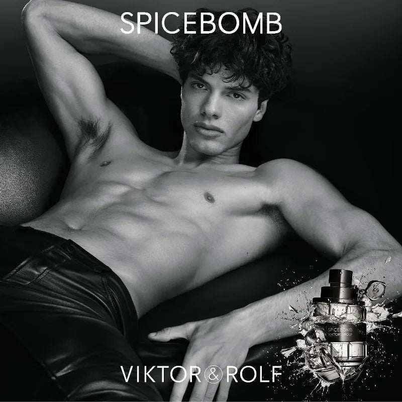 Viktor&Rolf Spicebomb Eau De Toilette Woody Spicy Cologne Men with Notes Citrus Tobacco 90ML Long Lasting Fragrance Cologne