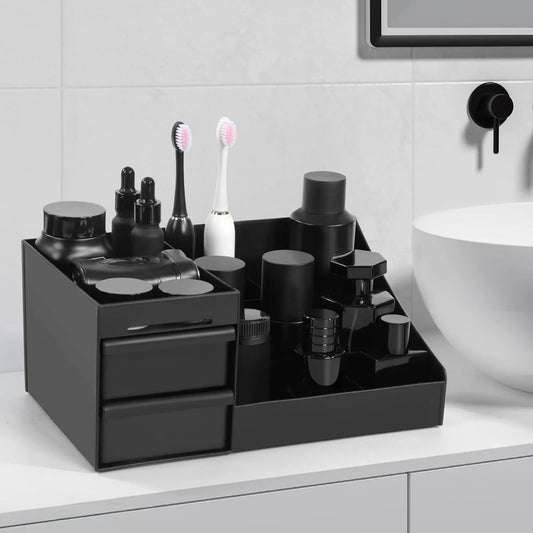 Cologne Organizer For Men, Cologne Holder For Dresser, Perfume Stand, Bathroom Countertop Organizer With Drawers Counter Storage