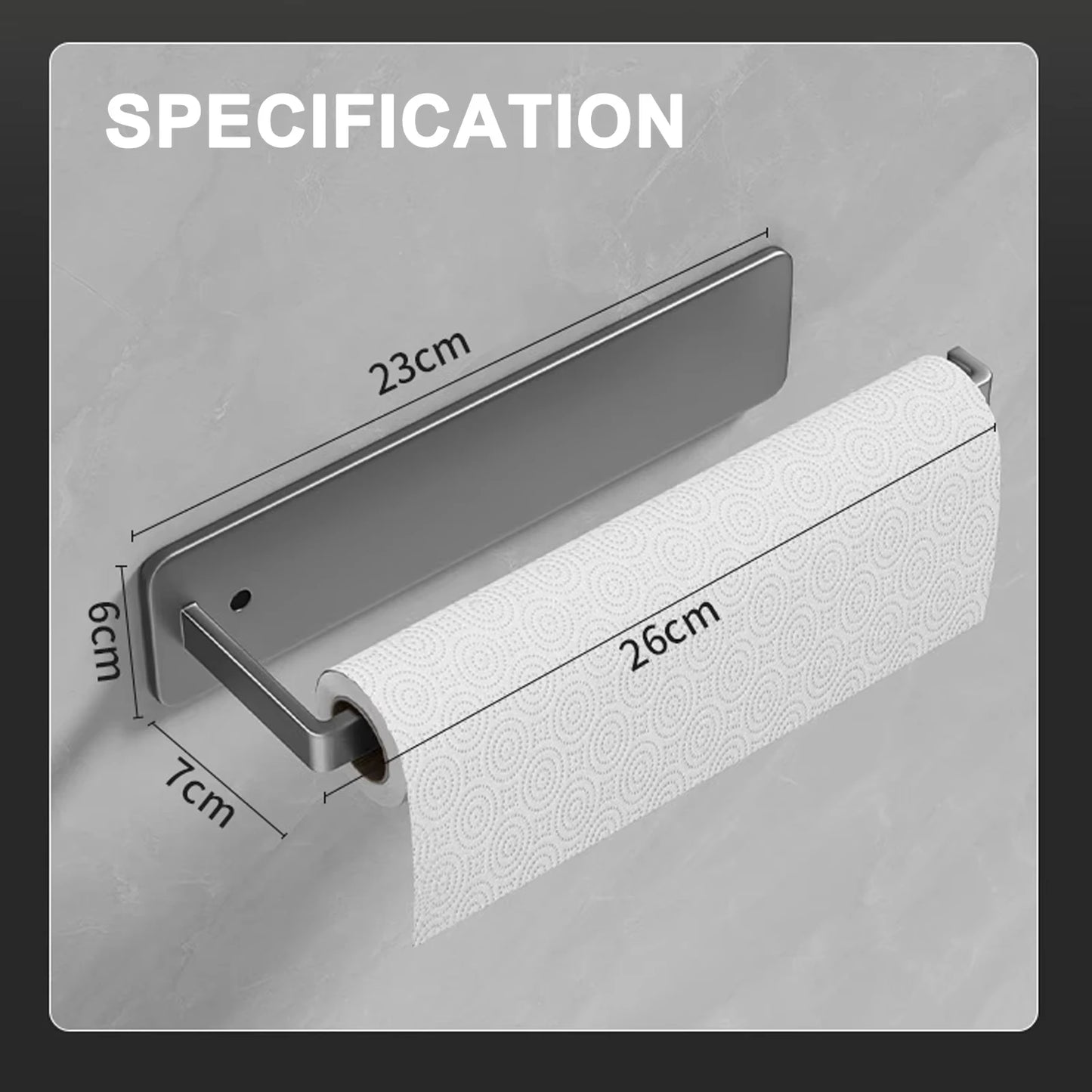 Adhesive Toilet Paper Holder Stainless Steel Wall Mount Kitchen Roll Towel Rack Napkin Dispenser Absorbent Stand Tissue Hanger