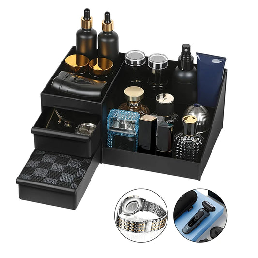 Cologne Organizer For Men, Perfume Stand, Cologne Holder For Dresser, Bathroom Countertop Organizer With Drawers
