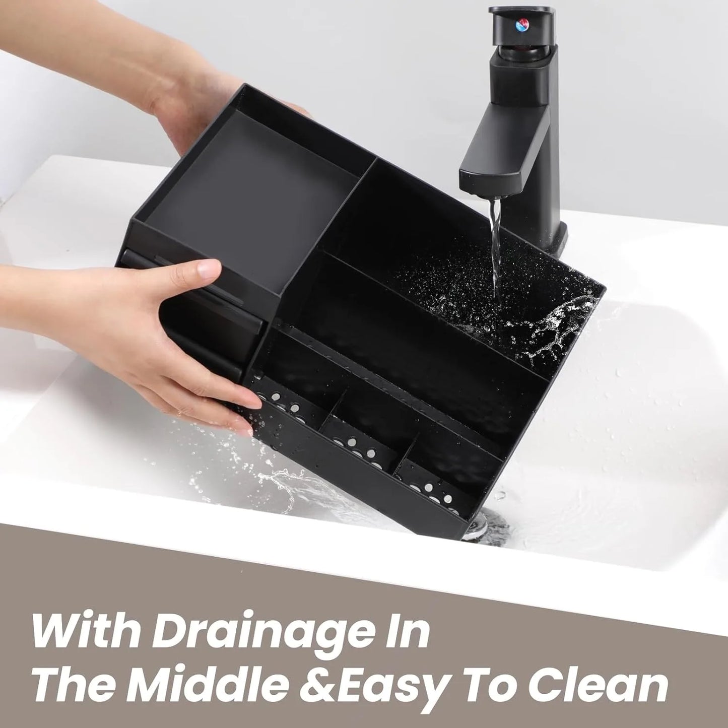 Cologne Organizer For Men, Cologne Holder For Dresser, Perfume Stand, Bathroom Countertop Organizer With Drawers Counter Storage