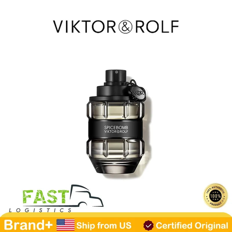 Viktor&Rolf Spicebomb Eau De Toilette Woody Spicy Cologne Men with Notes Citrus Tobacco 90ML Long Lasting Fragrance Cologne
