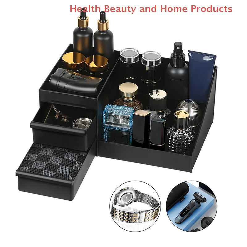 Cologne Organizer For Men, Perfume Stand, Cologne Holder For Dresser, Bathroom Countertop Organizer With Drawers