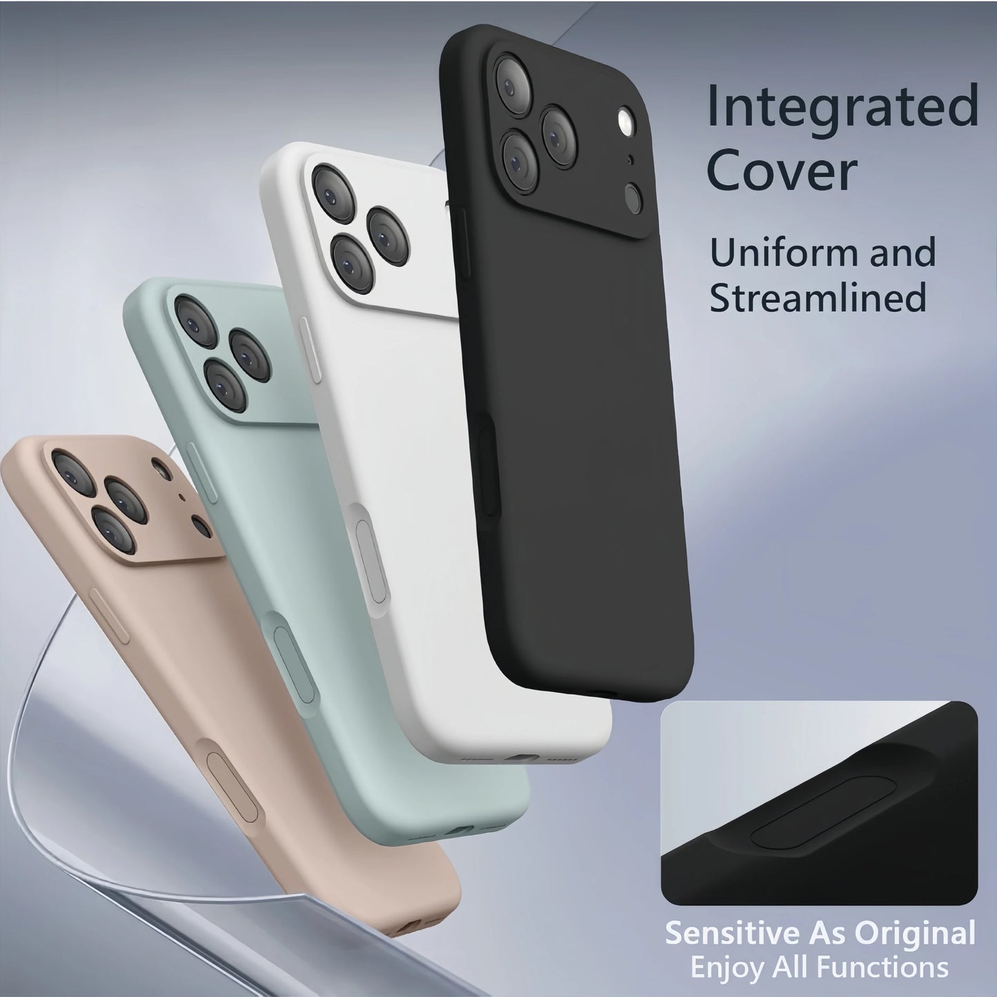 Liquid Silicone Protective Case for iPhone 17 Pro Max/17 /17 Pro,Camera All-Round Protection,Soft Microfiber Lining Anti-Scratch