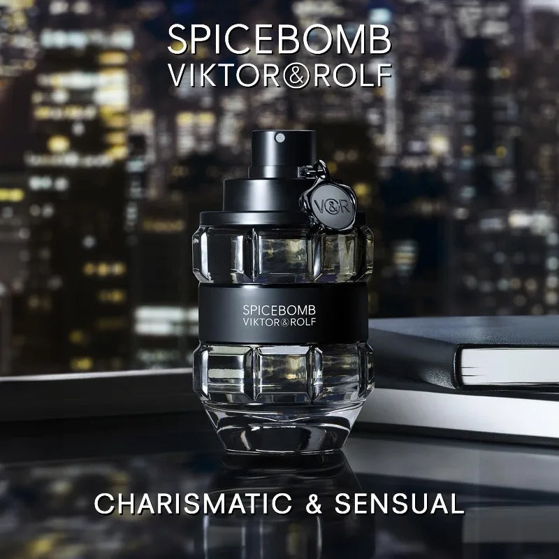 Viktor&Rolf Spicebomb Eau De Toilette Woody Spicy Cologne Men with Notes Citrus Tobacco 90ML Long Lasting Fragrance Cologne