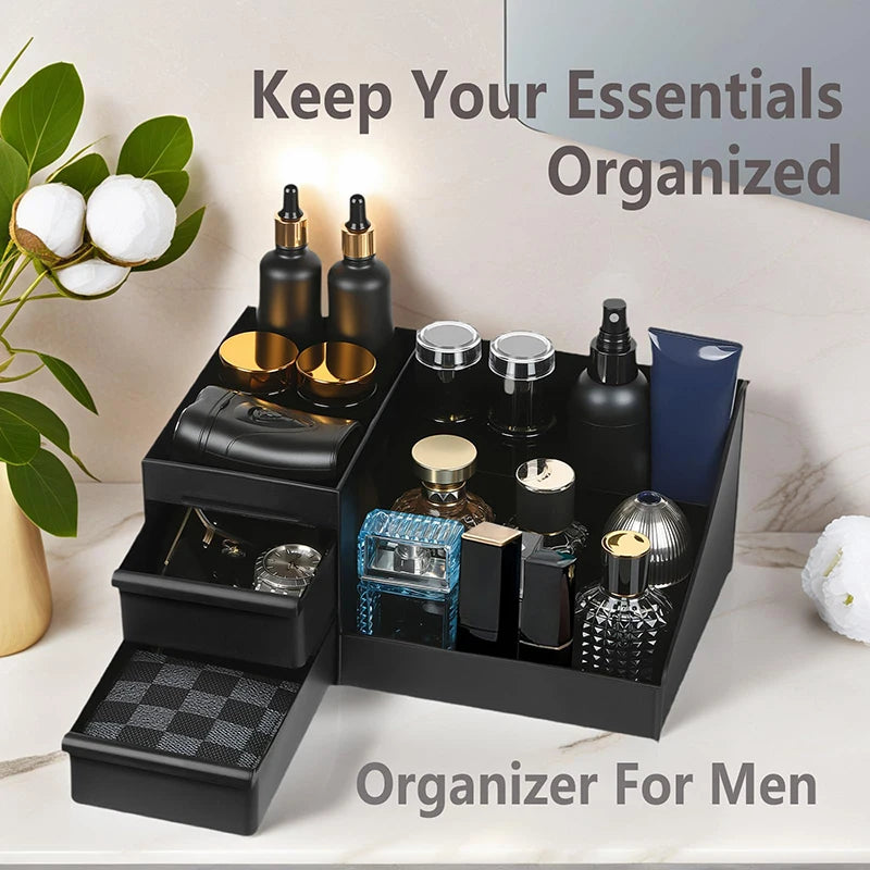 Cologne Organizer For Men, Perfume Stand, Cologne Holder For Dresser, Bathroom Countertop Organizer With Drawers