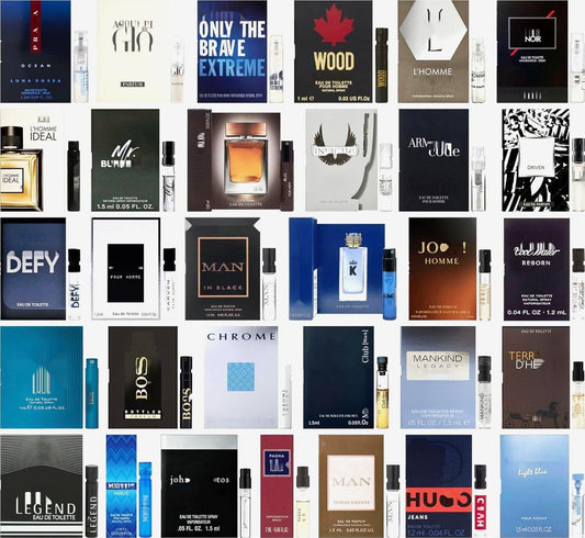 Mens Cologne Top Designer Best Rated Sample Lot - High End Niche Most Popular Fragrance Sampler Vial Set (8 Random Samples)